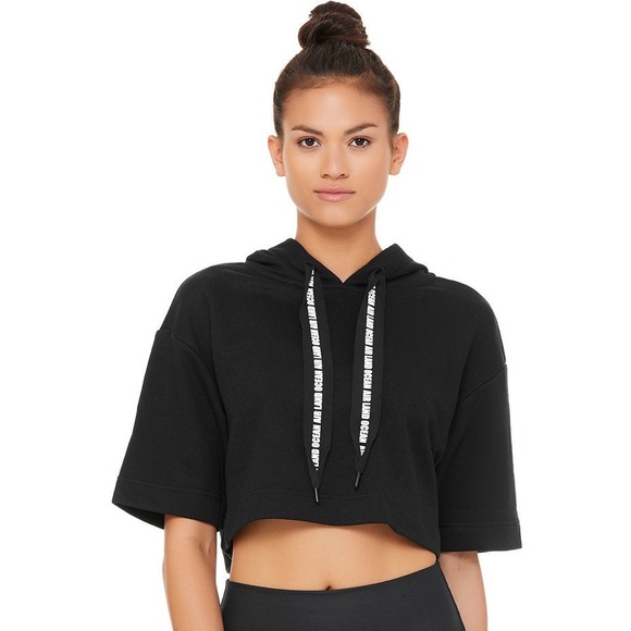 ALO Yoga Tops - ALO Yoga Air Land Ocean Cropped Hoodie, Size M